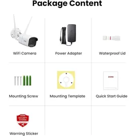 ZOSI AuroraLux 4K WLAN Überwachungskamera Außen 8MP Weiß
