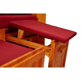 Intergrill Webavita Strandkorb 2-Sitzer Sophia Ostsee Rot