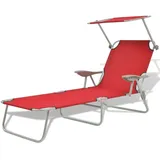 vidaXL Sonnenliege 189 x 58 x 109 cm Rot