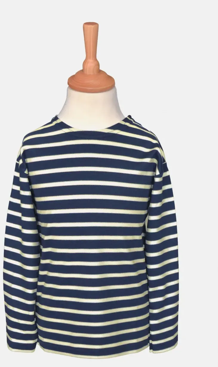 Gestreiftes Shirt - Kinder - blau/ecrugestreift