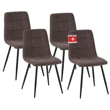 Albatros International Esszimmerstuhl Bora Cord Braun 4er Set