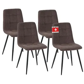 Albatros International Esszimmerstuhl Bora Cord Braun 4er Set