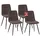Albatros International Esszimmerstuhl Bora Cord Braun 4er Set
