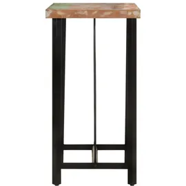 vidaXL Bartisch 55x55x107 cm Altholz Massiv und Eisen