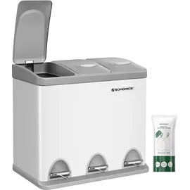 Songmics Mülleimer Küche 3 x 8 L, kleine Kapazität