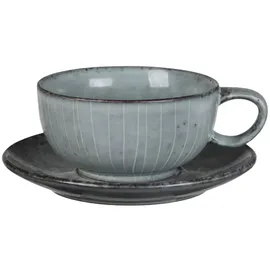 Broste Copenhagen Nordic Sea Tasse mit Untertasse 0,25 l Blau