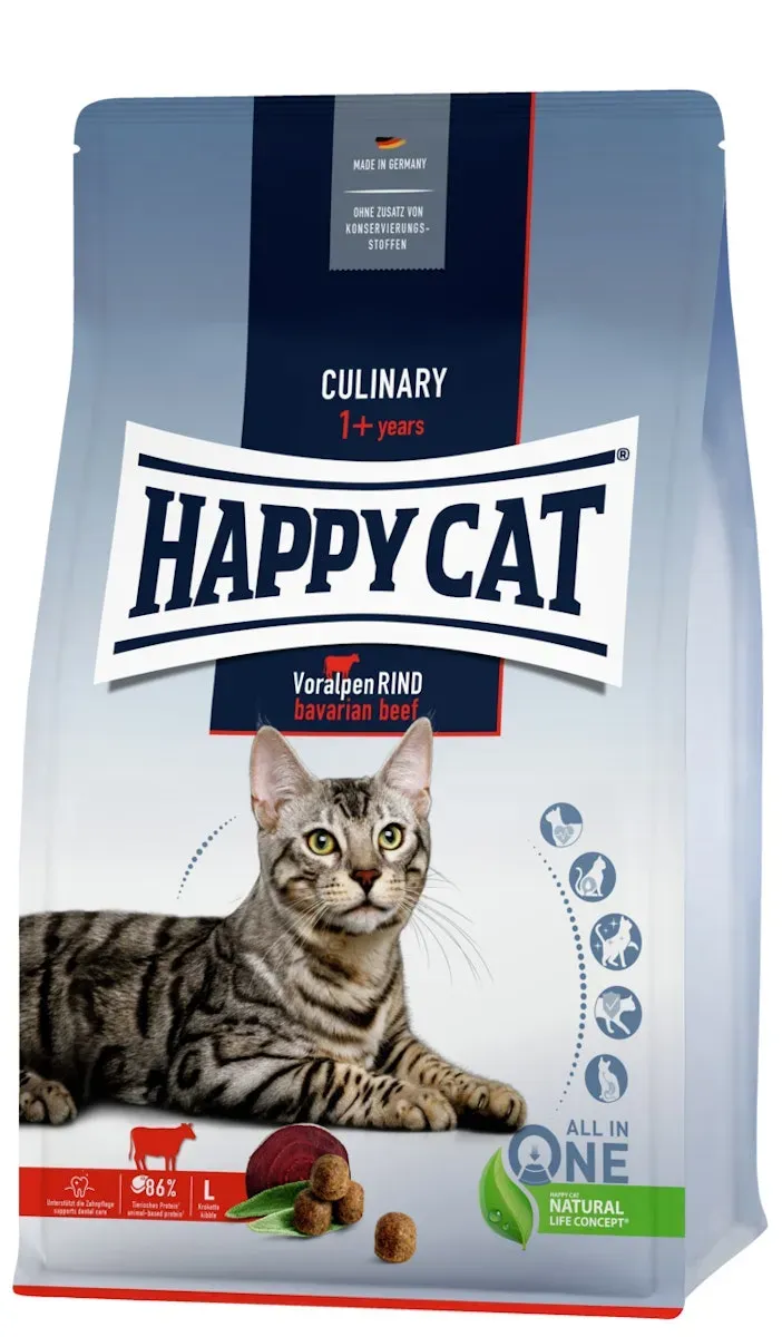 HAPPY CAT Supreme Culinary Voralpen-Rind Katzentrockenfutter 4 Kilogramm