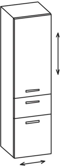 Artiqua 400 Variabler Hochschrank, Riviera Eiche quer NB, 400-HVL-1-44-L-7179-438 400-HVL-1-44-L-7179-438