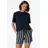 SCHIESSER Mix & Relax Pyjama-Shorts Gestreift Blau 40