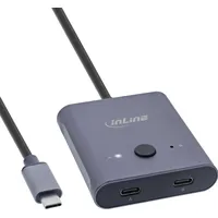 InLine USB-C Switch, bidirektionaler Umschalter, 10Gb/s, 100W