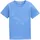 Tom Tailor T-Shirt TOM TAILOR, Jungen, Gr. 116/122, blau (soft mid blau), Jersey, Obermaterial: 100% Baumwolle, bedruckt, regular fit taillenbedeckt, Rundhals, gerader Abschluss, Shirts T-Shirt, mit in der Nacht leuchtendem Dino-Print