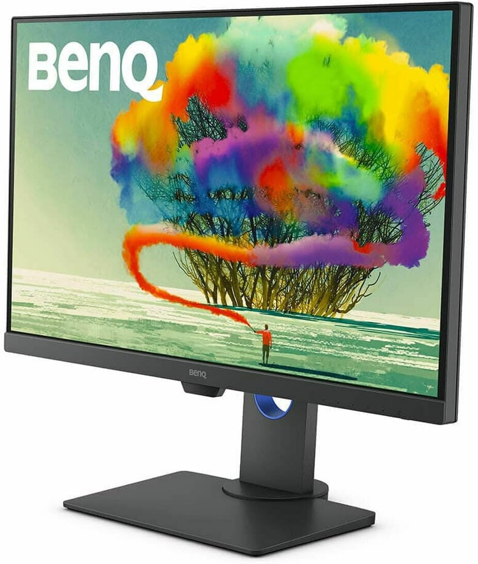 BenQ PD2705U Grafiker Monitor (AQCOLOR Technologie, 27 Zoll, 4K UHD, IPS, P3-Farbraum, USB-C-Laden, DP / HDMI, KVM, Hardware kalibriert, Höhenverstellbar), MacBook kompatibel