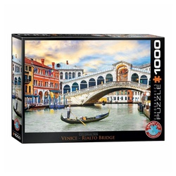 EUROGRAPHICS Puzzle Venedig Rialto Bridge, 1000 Puzzleteile bunt