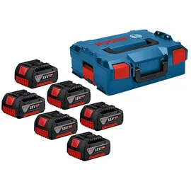 Bosch Professional Starterset 18 V Li-Ion 6 x 4,0 Ah 1600A02A2S