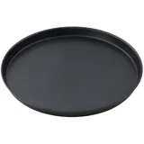 FMprofessional Pizzablech Ø 28 cm, hochwertiges Pizzabackblech, rundes Backblech aus Blaublech, Blech für tiefgekühlte und selbstgemachte Pizza, qualitative Pizzaform, Menge: 1 Stück