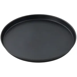 FMprofessional Pizzablech Ø 28 cm, hochwertiges Pizzabackblech, rundes Backblech aus Blaublech, Blech für tiefgekühlte und selbstgemachte Pizza, qualitative Pizzaform, Menge: 1 Stück