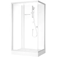 MARWELL Komplettdusche "Fresh Shower Rectangle" - 90x115x205cm - Komplettdusche mit Fronteinstieg - mit Gleittüren - hochwertige Aluminiumprofile