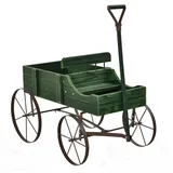 KOMFOTTEU Blumenständer Blumenwagen, 2 separate Blumenregale,Tragkraft 15kg grün