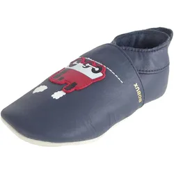 Train & Carriage Baby Krabbelschuhe, dunkelblau (navy)