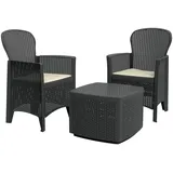 PROGARDEN Gartenset 3-tlg. anthrazit