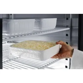 HENDI Ofenform Rustica, Rechteckig, Hohe Schlag- und Verschleißfestigkeit, geeignet für Ofen, Mikrowelle, Geschirrspüler, 280x185x(H)65mm, Weiß Porzellan