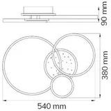 WOFI Dimmbare LED-Aufbauleuchte KIAH LED/32,5W/230V 3000K
