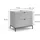 Vicco Waschbeckenunterschrank Eliza Grau 70 x 63 cm mit 2 Schubladen