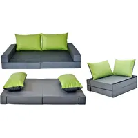 Lux4Kids Kindersofa Klappbar mit Bettfunktion Collage by Green 01