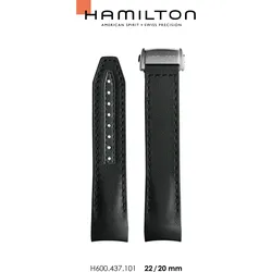Hamilton - Lederarmband 22mm H690.437.101 - schwarz
