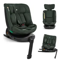 KikkaBoo Kindersitz 9-36kg I-SECURE, Kindersitz ab 1 Jahr, 360° Drehbar mit ISOFIX, i-Size, Gruppe 0 1 2 3 (0–36 kg), Reboarder Rückwärts & Vorwärtsgerichtet, Verstellbare Kopfstütze, Armeegrün