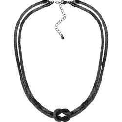 Steuer Kette Metall schwarz Damen 