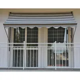 Angerer Klemmmarkise Exklusiv 150 cm grau/weiß