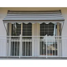 Angerer Klemmmarkise Exklusiv 150 cm grau/weiß