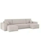 kaiser möbel Ecksofa mit schlaffunktion und bettkasten, Sofa U-form, Couch U-form BEST Dicker Cord - Couches, Wohnlandschaften, Ecksofas
