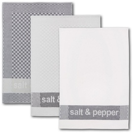 DYCKHOFF Geschirrtuch 'salt & pepper' 50 x 70 cm Grau