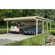 SKANHOLZ Carport Emsland 6,13 x 8,46 m unbehandelt mit Abstellraum