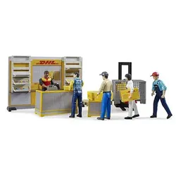 bruder bworld 62251 DHL Paketshop mit Handhubstapler Spielset 4001702622510 bruder