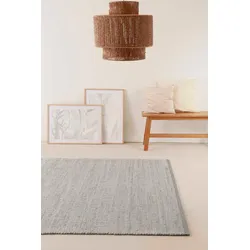 Wollteppich GREEN LOOOP "Toulouse", grau, B:80cm H:10mm L:150cm, Wolle, Jute, Teppiche, Naturfaser Teppich aus Wolle und Jute, Wohnzimmer