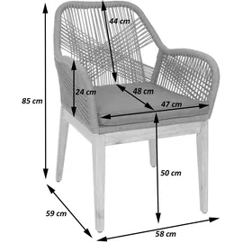 MCW Gartenstuhl H56b-2xS 58 x 58 x 108 cm grün 2 St.