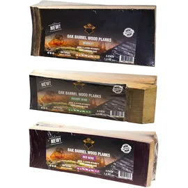 Mr. Barrel BBQ Räucherbretter L 3-er Set rot