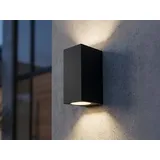 meineWunschleuchte Außenwandleuchte LED spritzwassergeschützt 15 cm 1er Set anthrazit