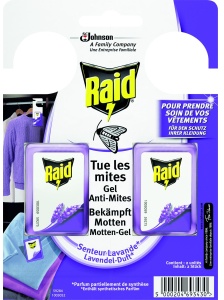 Raid® Motten-Gel Lavendel, Schützt Kleidung effektiv vor Motten, 1 Packung = 2 Stück