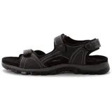 CAMEL ACTIVE Herren Sandalen aus perforiertem Leder Schwarz, menswear-45