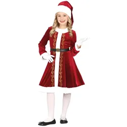 Santa Girl Mädchenkostüm - Kinder-3-4-Jahre