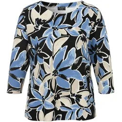Struktur-Shirt 3/4-Arm Via Appia Due blau