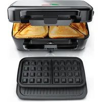 Arendo Sandwichmaker Kontaktgrill Silber