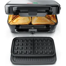 Arendo Sandwichmaker Kontaktgrill Silber