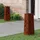 vidaXL Solarleuchte Stahl 18 cm x 18 cm x 50 cm 2er Set rostig