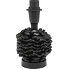 Tischlampe im Tannenzapfen Look aus Metall schwarz PR Home Kotten E14 ohne Schirm