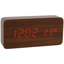 Lancoon Multifunktions Led Wecker braun